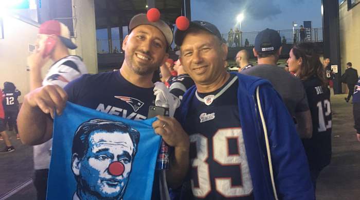 Kyle and John Benchsky walked twenty minutes out of the way to get a Clown Face towel.